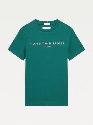 Boys' Tommy Hilfiger Essential Organic Cotton T Shirts Green | TH496FAS