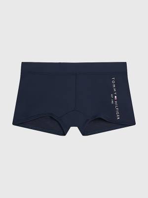Boys' Tommy Hilfiger TH Established Logo Shorts Swimwear Blue | TH638YGK