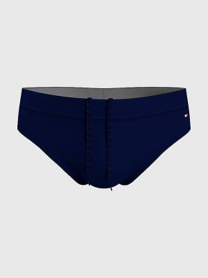 Men's Tommy Hilfiger Solid Colour Briefs Swimwear Blue | TH268XCS
