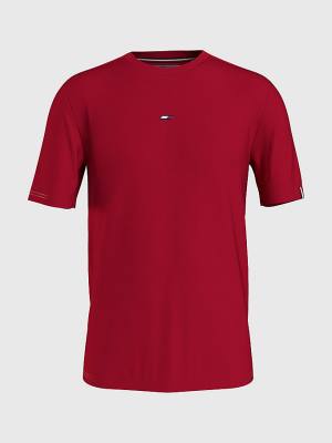 Men's Tommy Hilfiger Sport TH Cool Essential Logo T Shirts Red | TH825YSO