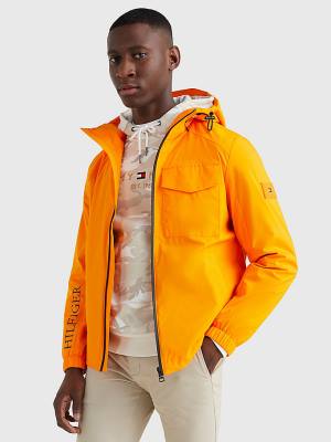 Men's Tommy Hilfiger TH Tech Warm Hooded Jackets Orange | TH109JTF