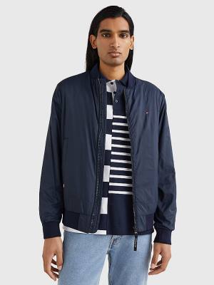 Men's Tommy Hilfiger TH Warm Packable Insulated Bomber Jackets Blue | TH520JLQ