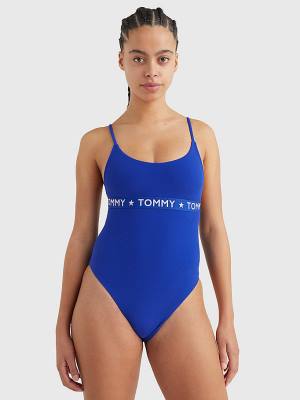 Women's Tommy Hilfiger Cheeky Fitsuit Swimwear Blue | TH610PSF