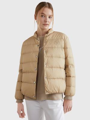 Women's Tommy Hilfiger Chic Down-Filled Jackets Beige | TH178LCD
