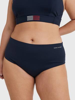 Women's Tommy Hilfiger Curve TH Flex Bikini Bottoms Swimwear Blue | TH652WEV