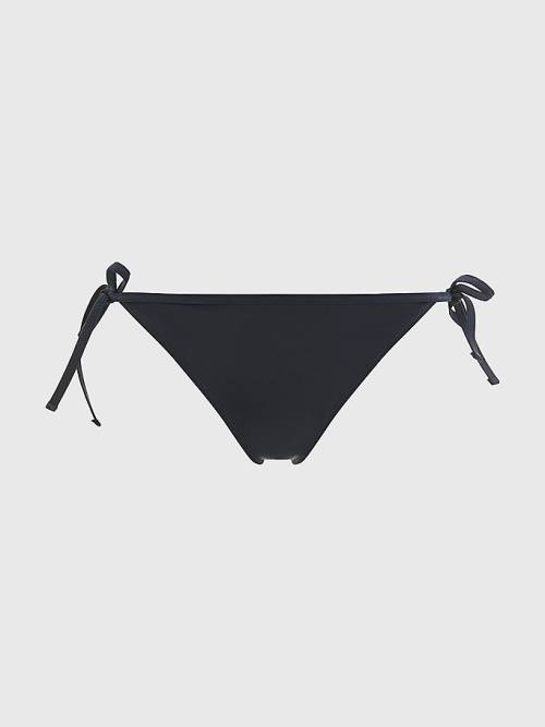 Women's Tommy Hilfiger Cheeky Side Tie Bikini Bottoms Swimwear Blue | TH563YZD