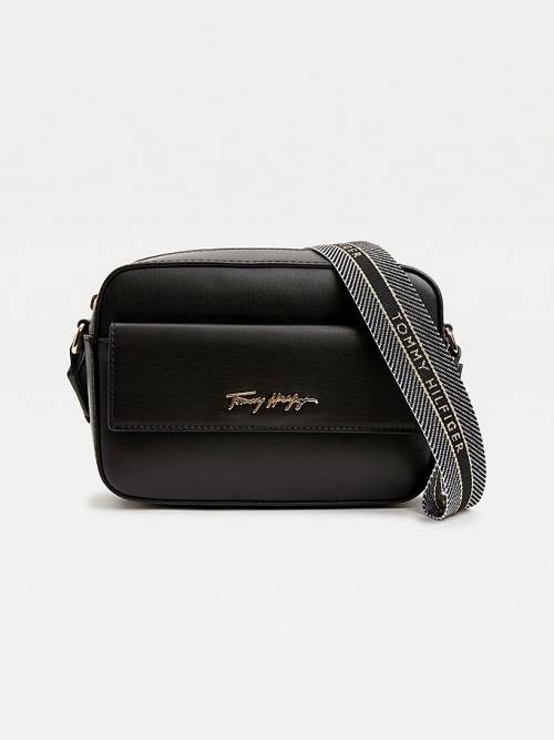 Women\'s Tommy Hilfiger Iconic Signature Logo Camera Bags Black | TH719GTL